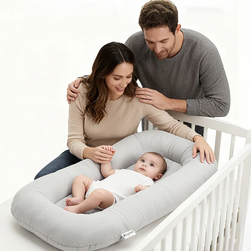Cama de bebé Amazon, cama biónica de útero, cama antipresión agradable para la piel, cojín de asiento reclinable medio, juego relajante para recién nacido - imagen 3