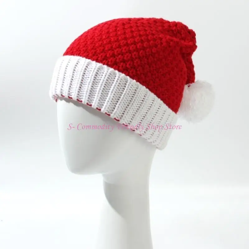 85AE Gorro punto para niños, gorro para padres, gorro fiesta Navidad, gorro disfraces para mujeres y hombres - imagen 5