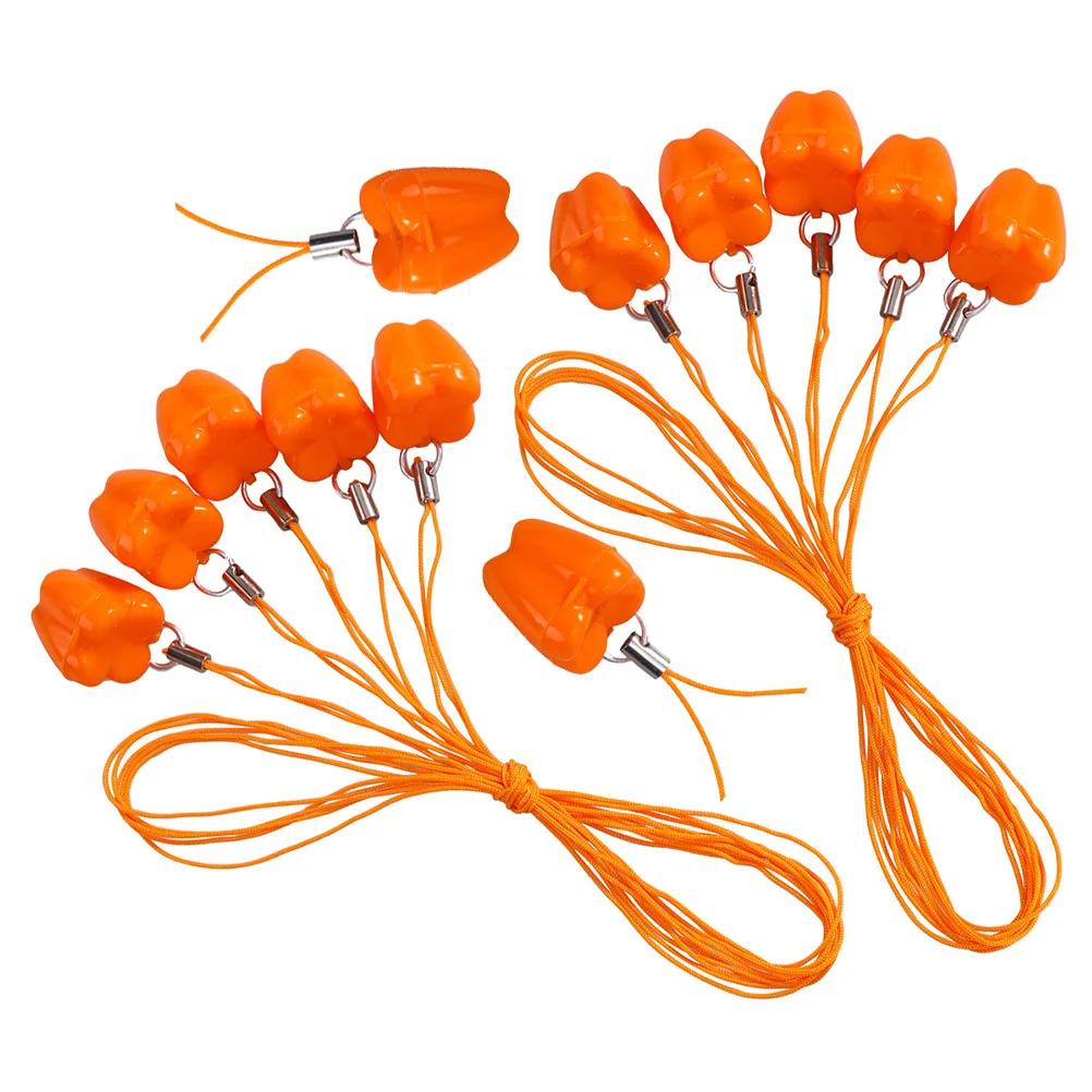 Caja de dientes para niños, soporte de almacenamiento de dientes de plástico resistente, diseño bonito, estilo de collar portátil, perfecto para niños, 12 Uds.