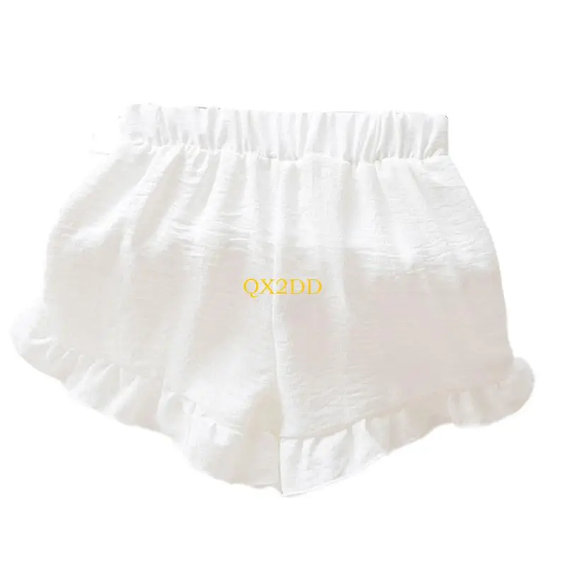 QX2D Comunicación algodón algodón pantalones cortos elásticos cintura elástica atuendo casual verano para y - imagen 4