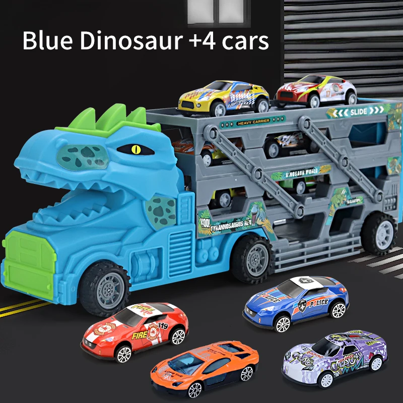 Blue dinosaur car