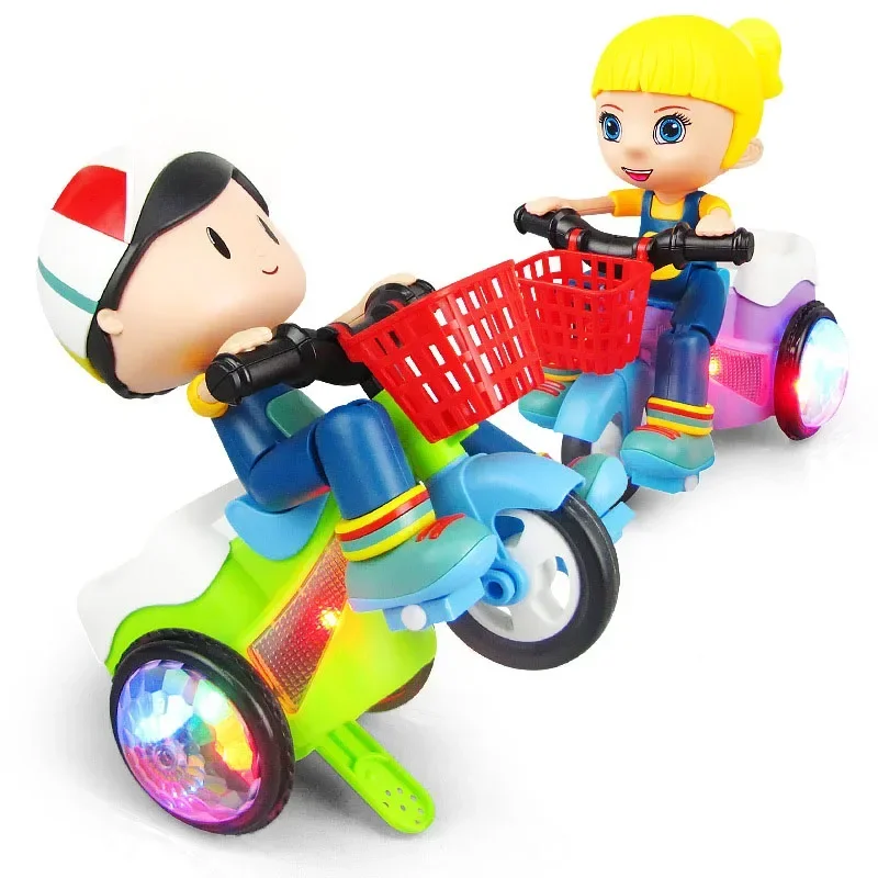 Coche de juguete acrobático eléctrico para niños, juguetes musicales para bebés, muñeca de baile, luz LED intermitente, juguetes para niños, Robot, juguetes para regalos - imagen 2