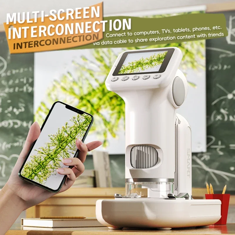 Microscopio infantil con luz LED portátil – Juego científico para niños - imagen 5