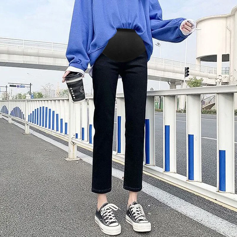 Pantalones de embarazo elásticos de cintura alta - varios colores