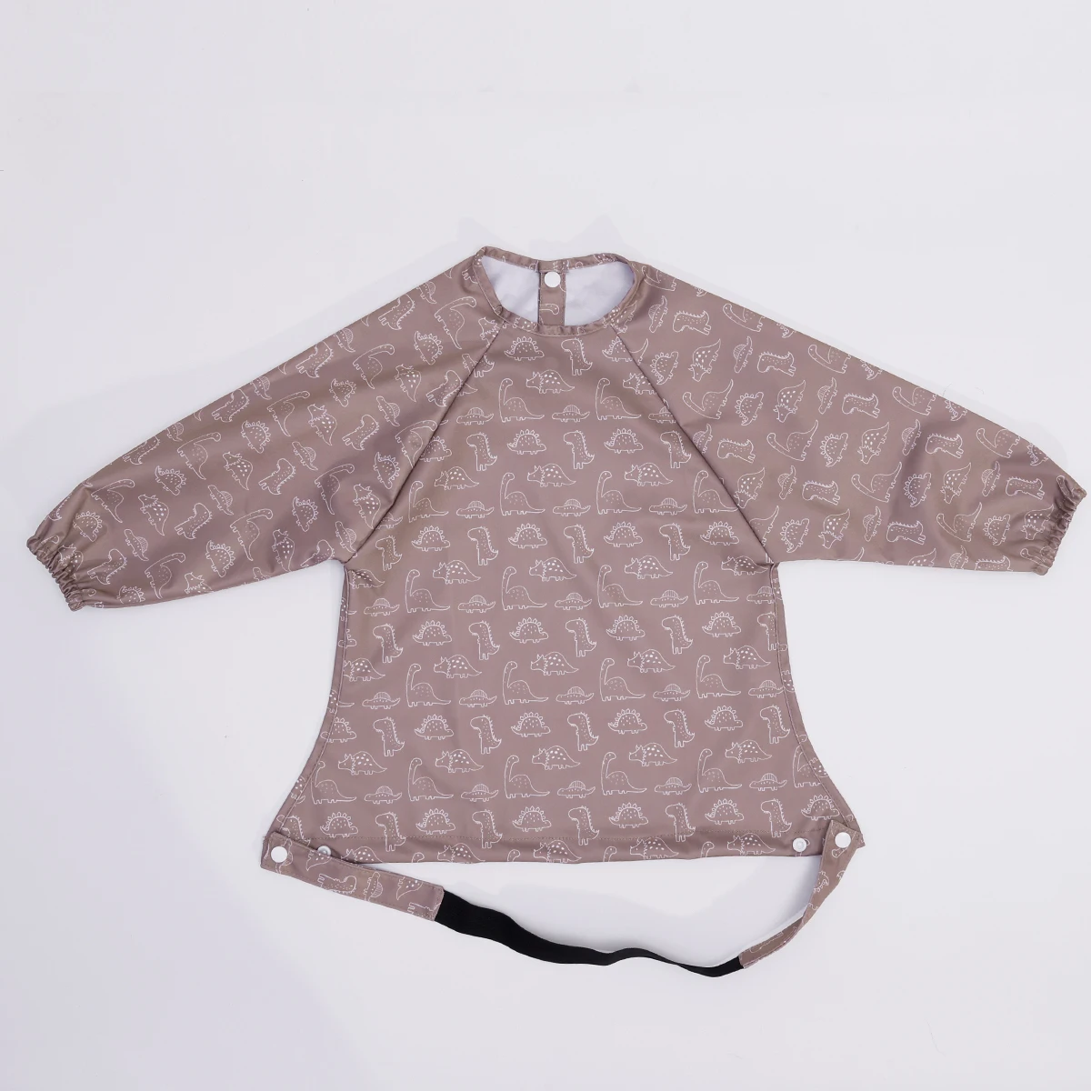 HappyFlute, nuevo, una pieza, impresión completa, uso multiescenario, poliéster, impermeable, manga larga, a prueba de desorden, Baberos de alimentación para mesa de bebé