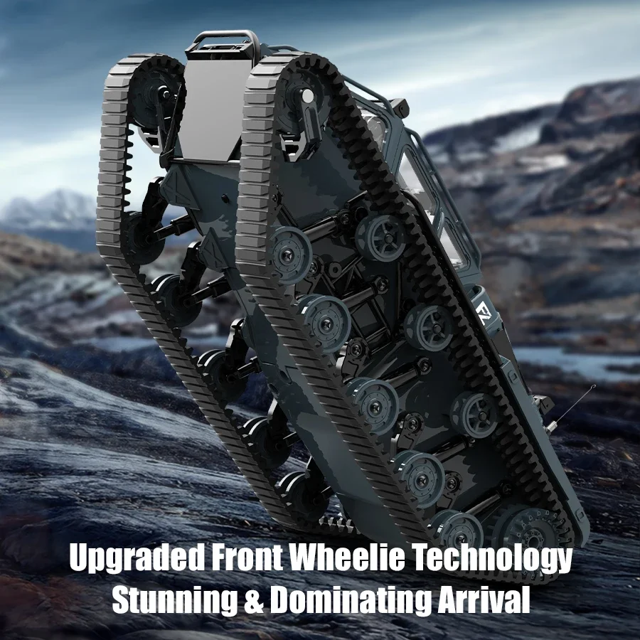 RC tanque con orugas todoterreno 2,4G Buggy de alta velocidad coche de Control remoto con coche de escalada ligero vehículo blindado regalos para niños Navidad - imagen 4