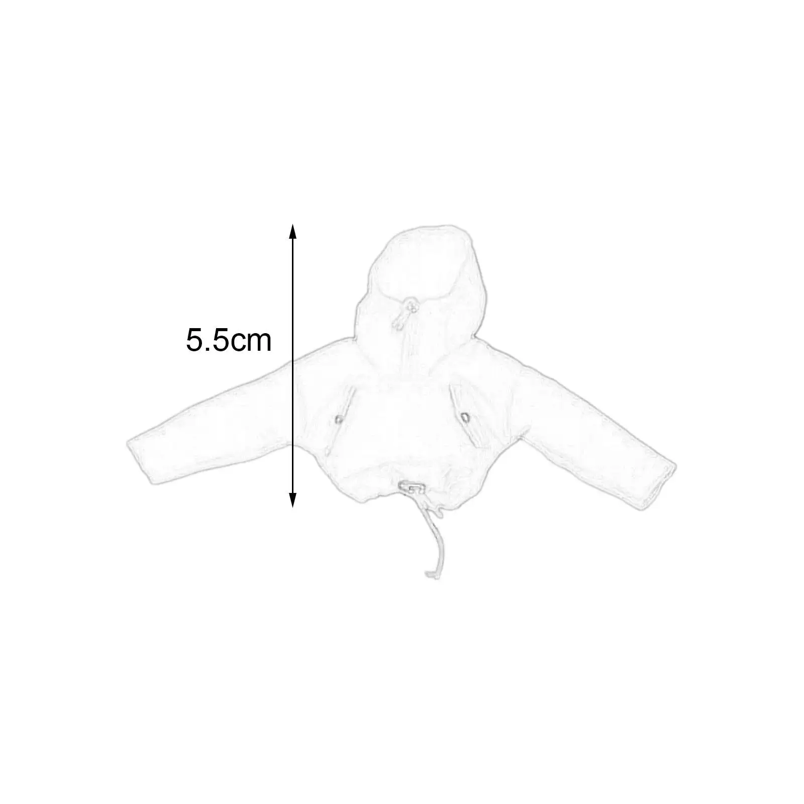 Miniature Hoodie Costume Casual 1:12 Male Figure Clothes Outfits Handmade for