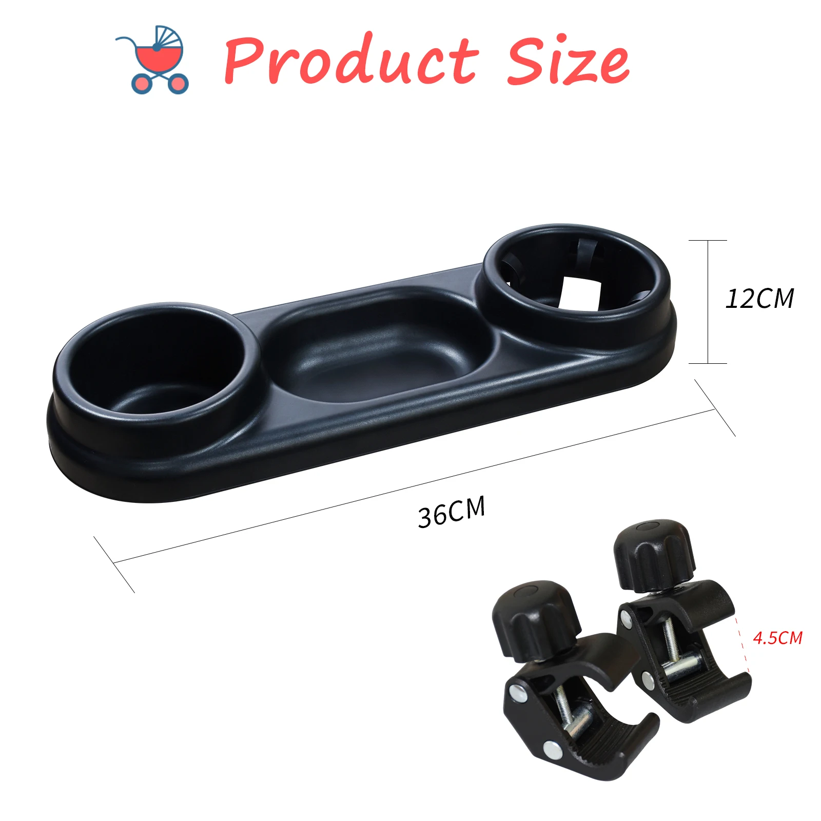 Cochecito de bebé, bandeja de comida multifuncional, bandeja de comida para aperitivos para bebé, cochecito, silla de comedor para bebé, accesorios universales, bandeja de comida - imagen 3