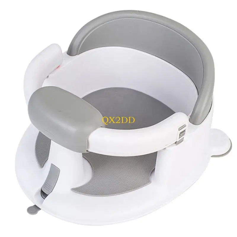 QX2D Silla baño para bebé, taburete bañera para bebés con envoltura completa 360 ​​grados, parte inferior - imagen 3