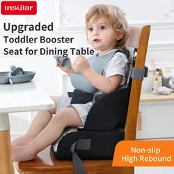 Asiento elevador para bebé antideslizante, plegable y portátil