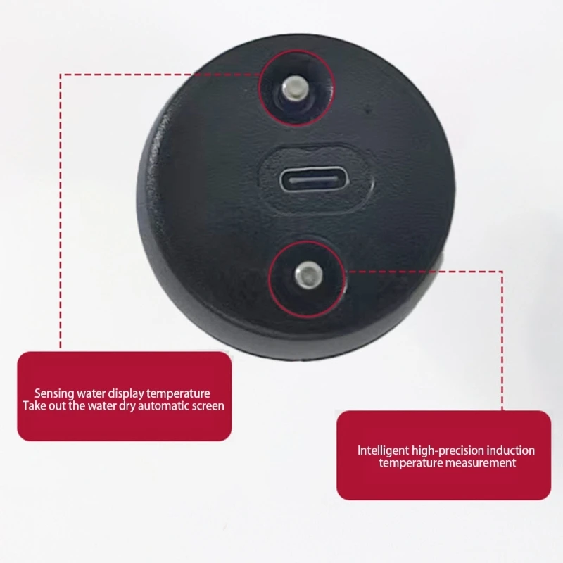 Termógrafo de baño para bebé con pantalla LED, medidor de temperatura del agua impermeable recargable para bebé, recordatorio diario de temperatura del baño - imagen 3