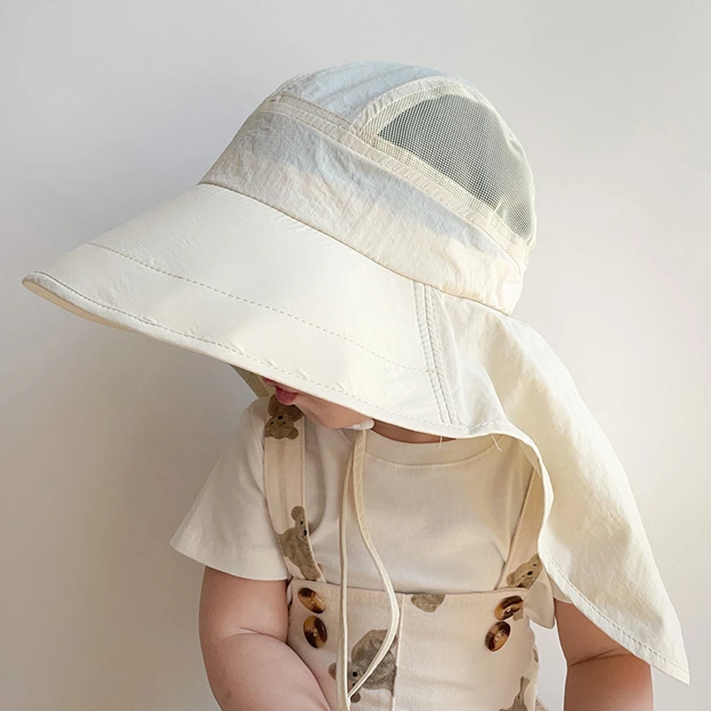 Nuevo chal de secado rápido, sombrero para el sol para niños y niñas, gorra panamá de ala grande para niños, sombreros de playa para viajes de verano, accesorios para niños de 2 a 6 años