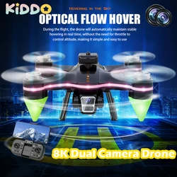 RC Quadcopter Drone 8K Cámara Dual 2,4G luz de Control remoto 360 Flips FPV WIFI transmisión en tiempo Real modo sin cabeza Dron