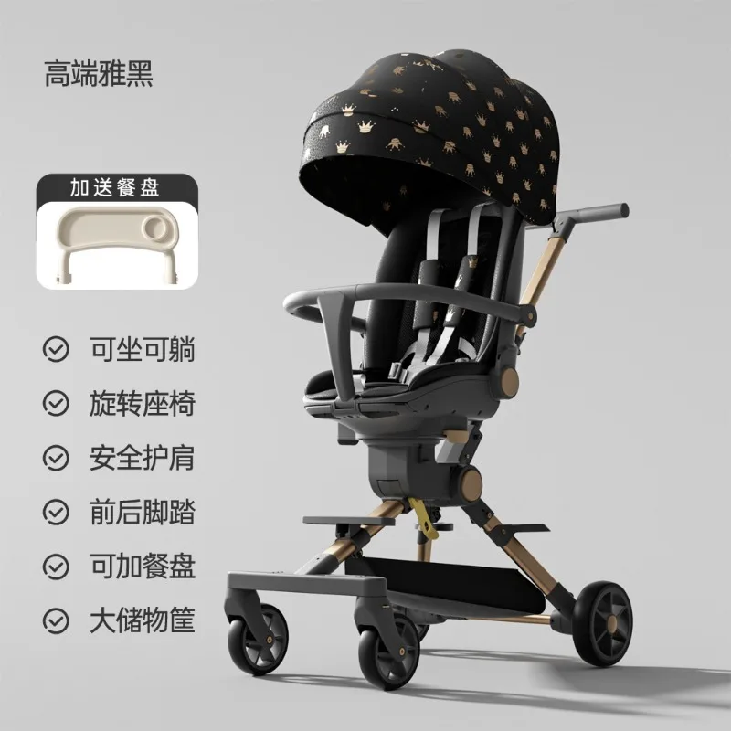 Carrito de paseo alto reversible y reclinable para bebés - imagen 3