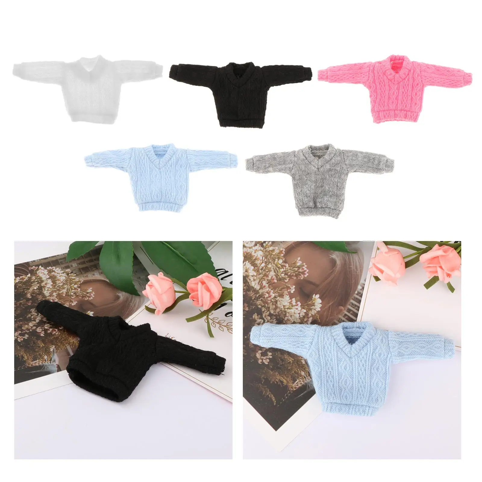 1/12 Action Figures Sweater Fashionable Miniature Kids Adults Gifts Accessories Doll Decor Female Figure Clothes 6