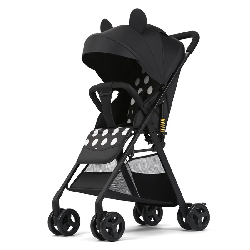 Cochecito de bebé se puede sentarse, reclinable, ligero, plegable, Simple, suspensión de paisaje alto, cochecito de bebé recién nacido - imagen 5