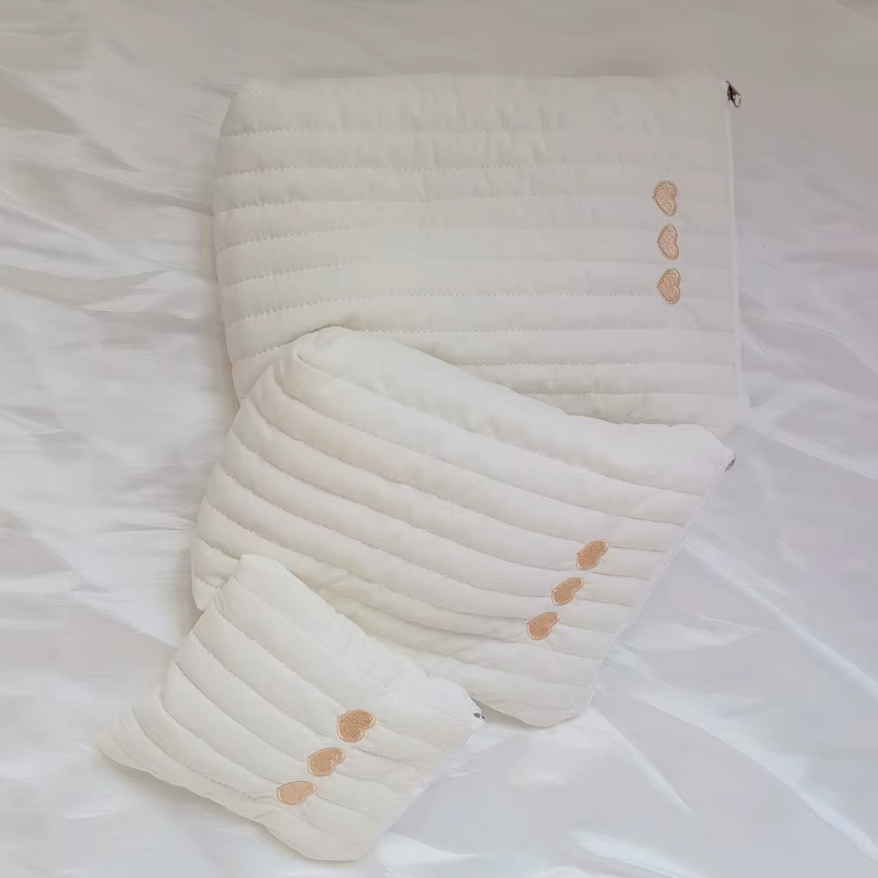 Bolsa de pañales para bebé bordada amor organizador algodón - imagen 3