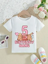 Camiseta blanca personalizada con nombre y princesa Magic Capybara
