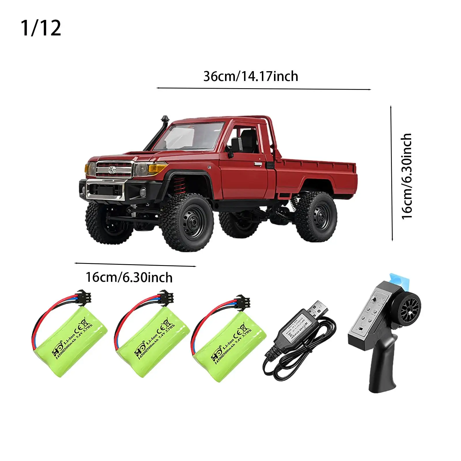 1:12 Scale RC Off Road Car RC Climbing Car for Birthday Gifts Kids Adults
