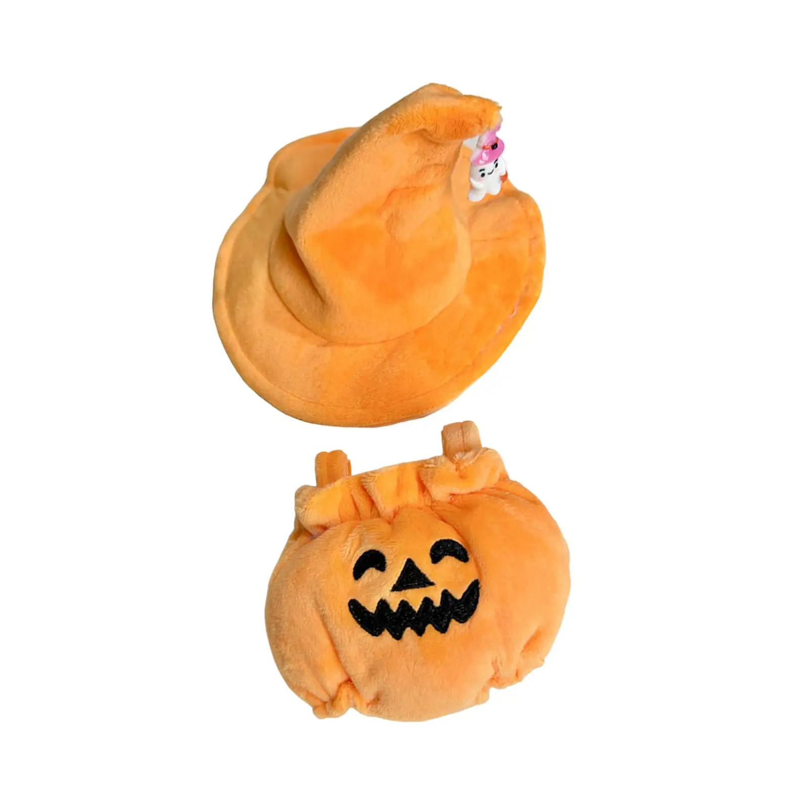 Plush Doll Clothes for 15cm 17cm,Cute,Halloween Pumpkin Costumes Stylish Stuffed Animals Clothes Comfortable Doll Clothing