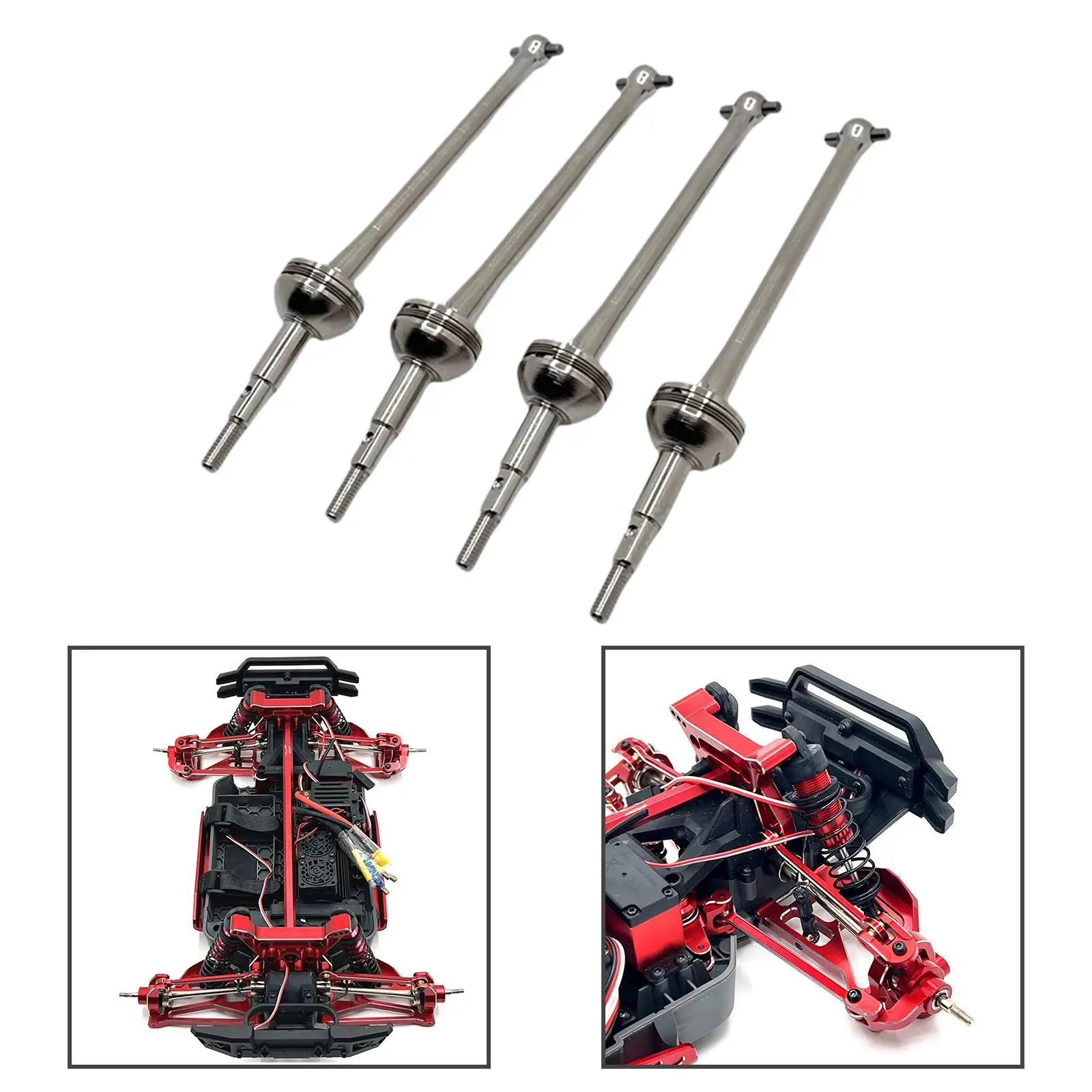 4Pcs CVD Driveshaft Replacement for 10208 V1 1:10 RC Car Replace Parts Sturdy 4Pcs CVD Driveshaft Replacement for 10208 V1 1:10 RC Car Replace Parts Sturdy