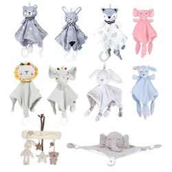 Lindo Animal edredón acurrucarse manta bebé recién nacido juguetes de peluche muñeca conejito elefante calmar apaciguar toalla regalos infantiles