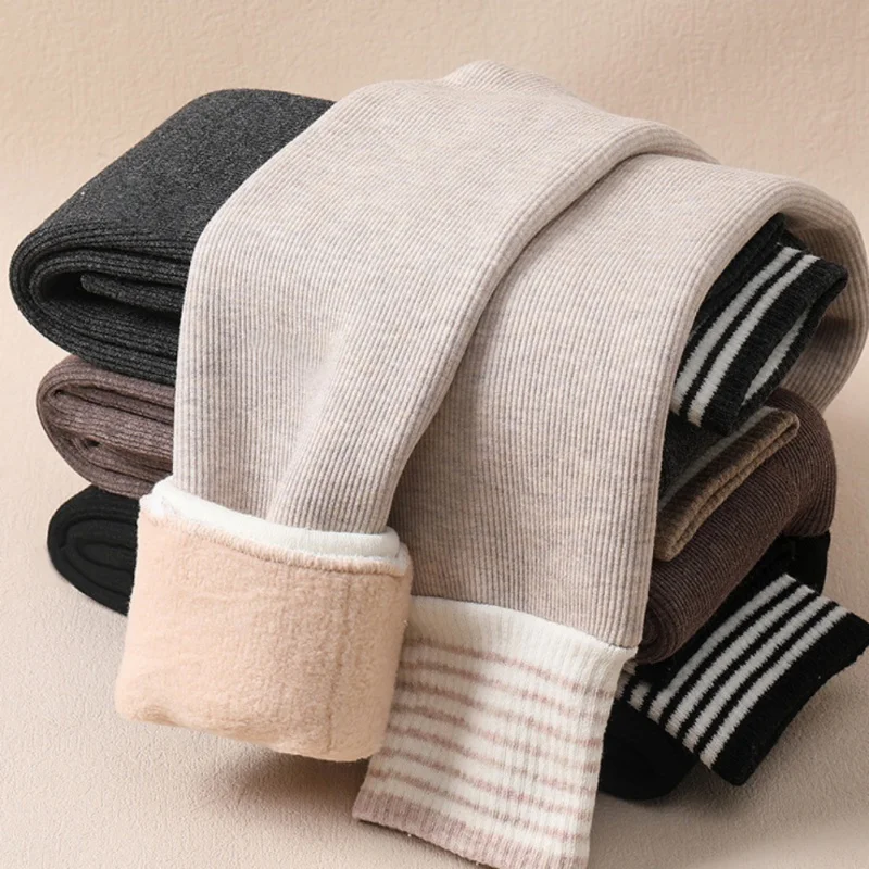 Leggings acolchados gruesos para niños y niñas, pantalones sólidos simples, más pantalones de terciopelo, pantalones para niños de 1 a 15 años, Invierno