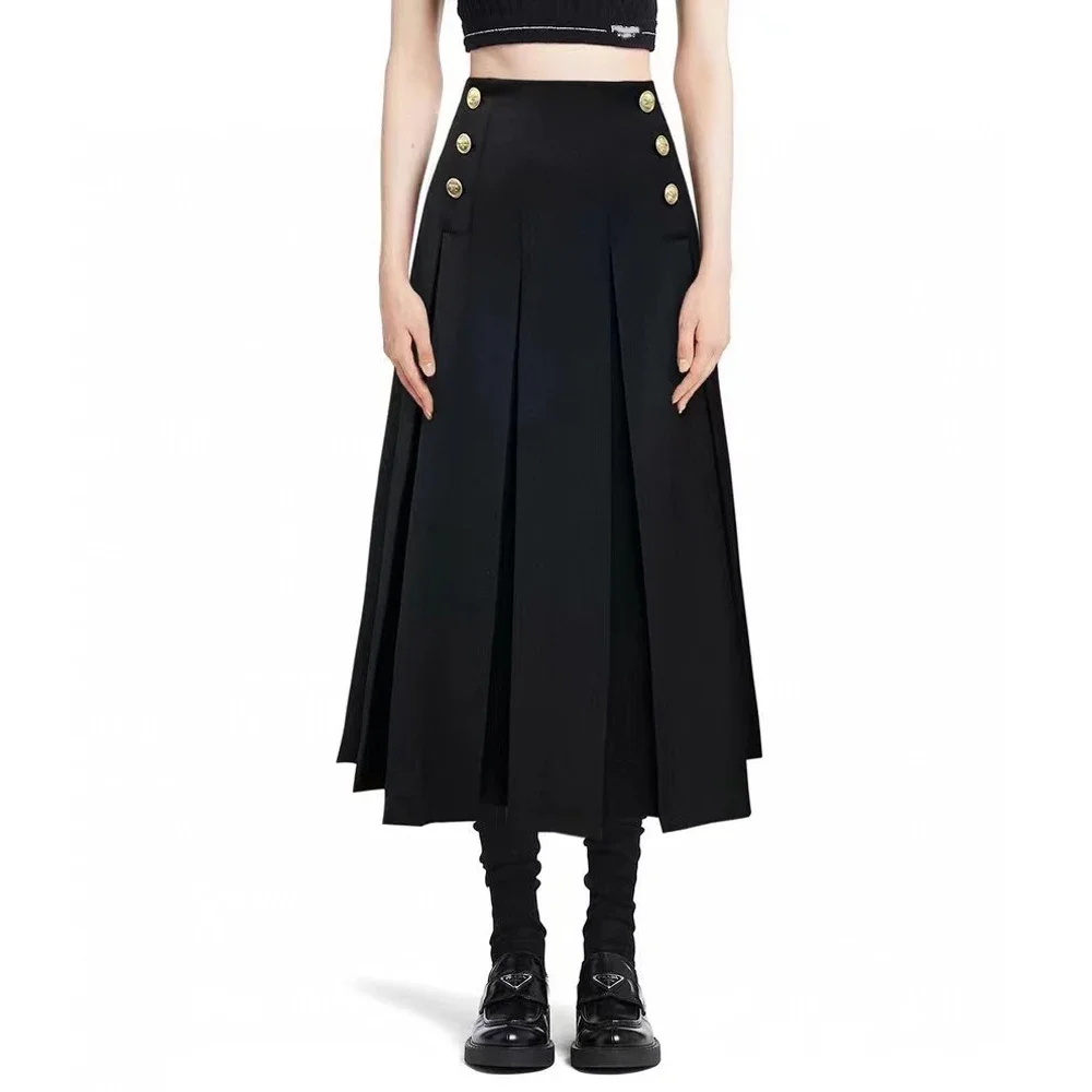 Falda midi acampanada de alta gama para mujer con silueta favorecedora - imagen 3