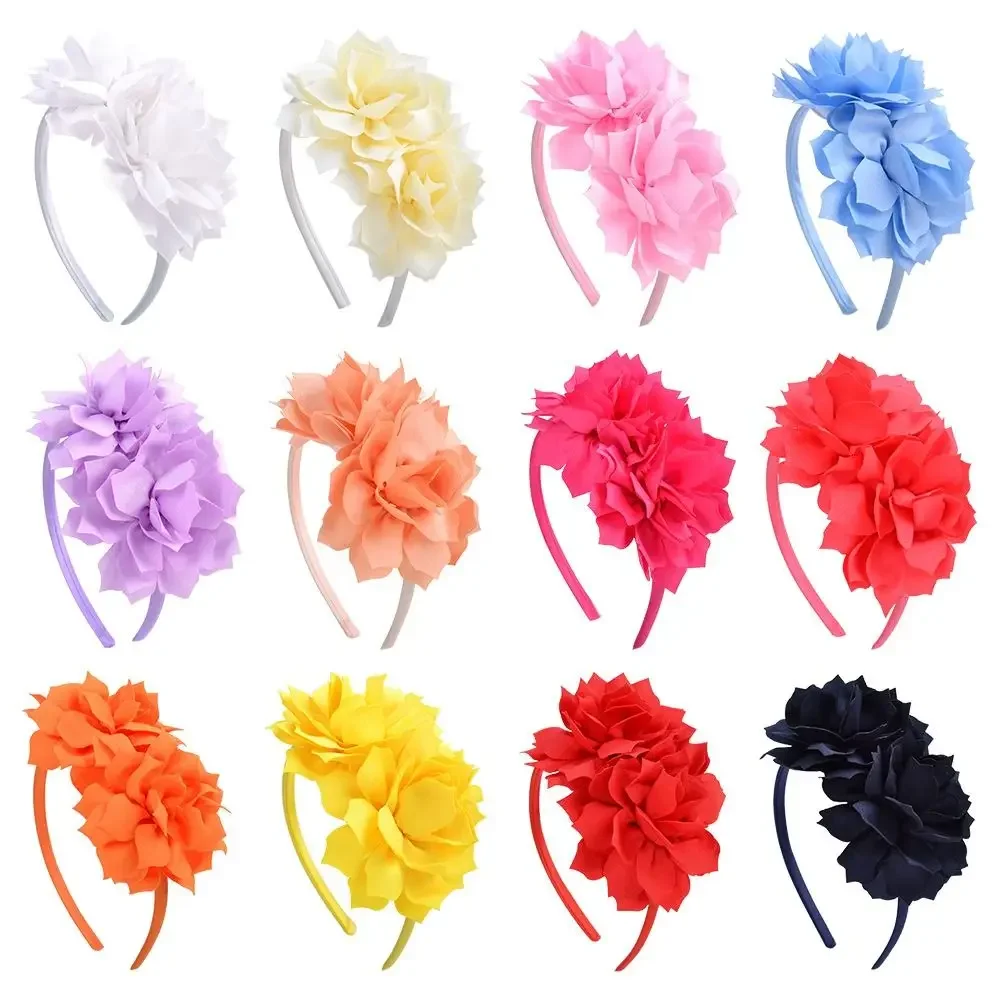 Tocado cinta de grogrén diadema de flores grandes diademas accesorios para el cabello banda para el cabello regalos joyería arcos aro para el cabello niños niñas