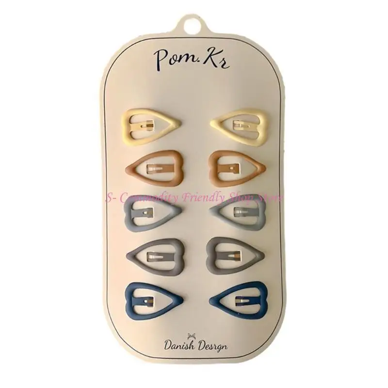 85AE Paquete 10 lindas pinzas para cabello para niñas, pinza para cabello con forma estrella y corazón, perfecta - imagen 2