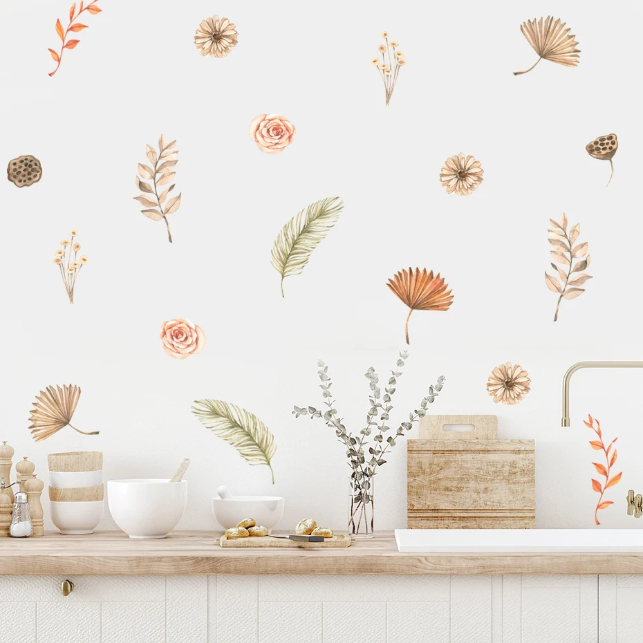 Vinilos decorativos acuarela floral boho para cuarto infantil - imagen 3
