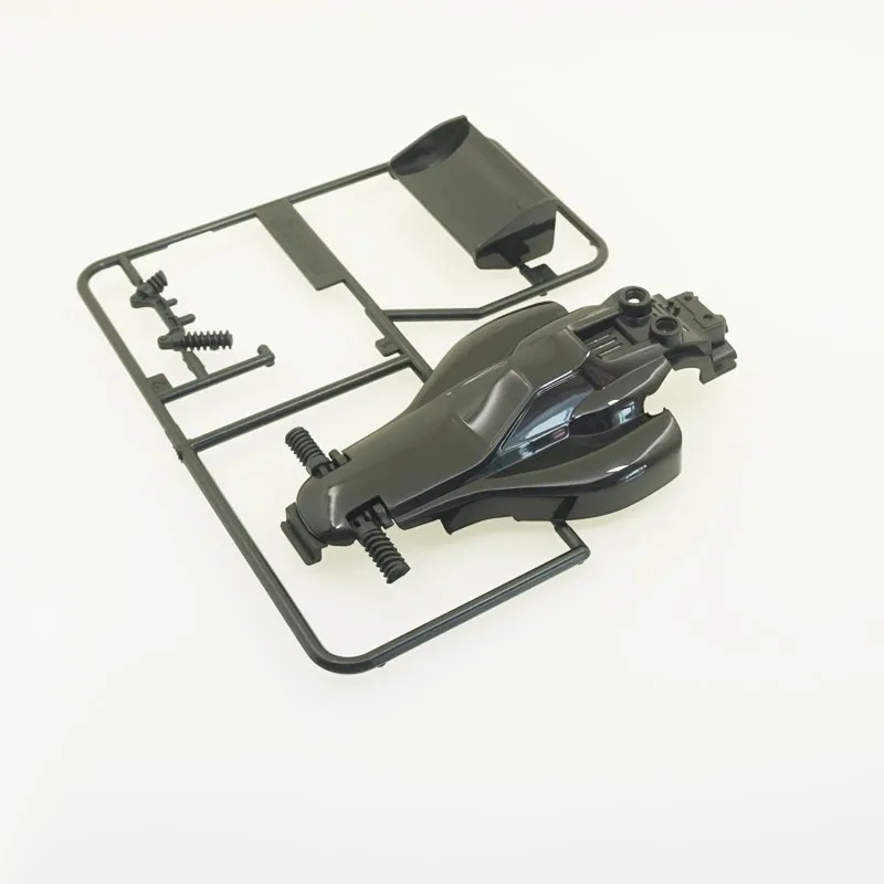 Tamiya-mini coche de carreras 4wd, carcasa astuta, negro/blanco, hecho en casa