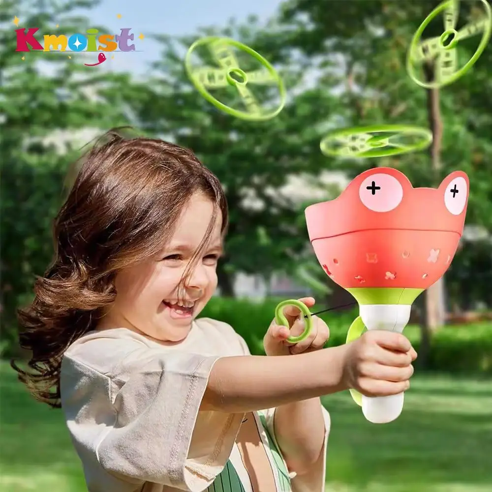 Lanzador de discos voladores para niños – pistola catapulta juego