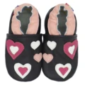 pink hearts black