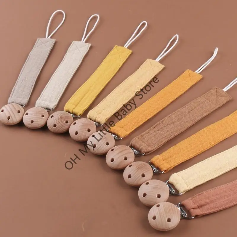 Clip para chupete tela algodón M76C, juguete mordedor para bebé, cuerda colgante, cadena simulada, organizador para - imagen 4