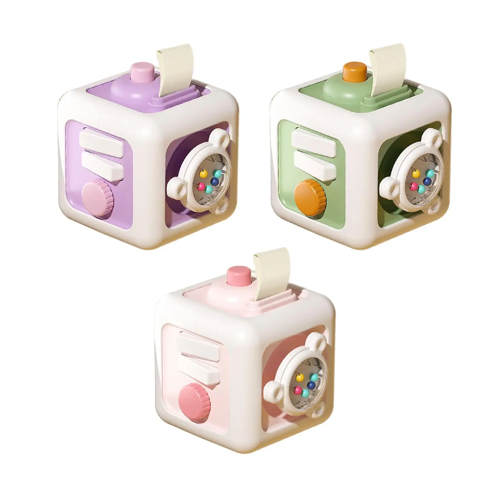 Busy Cube Travel Developmental Early Education Activity Cube Sensory Toys for Toddlers for Toddlers Boys Girls Kids 1-3 Infant