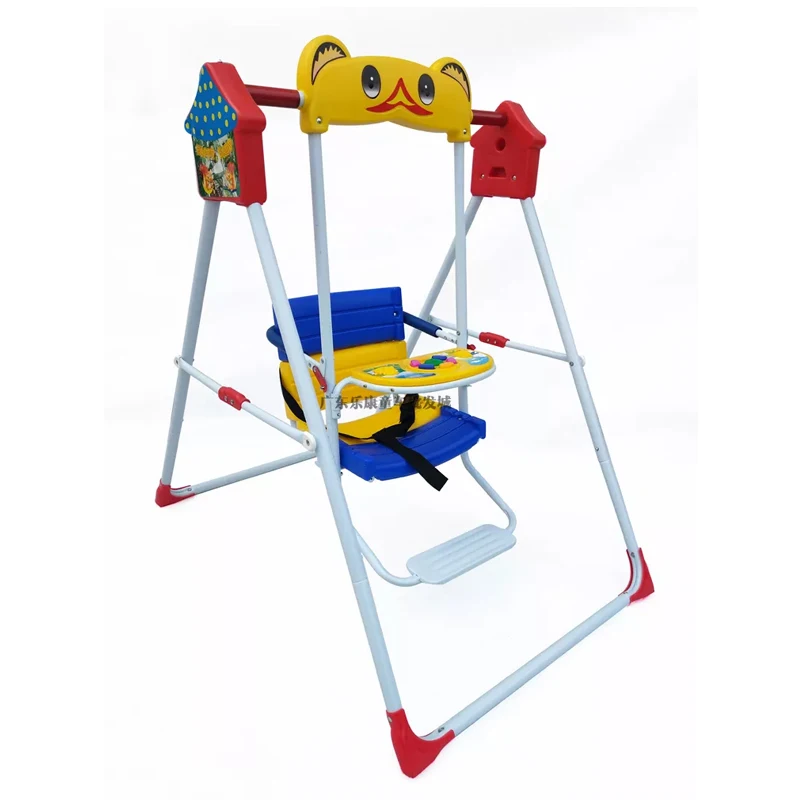 Columpio plegable para bebé, mecedora para exteriores, juego de juguetes para niños, silla colgante con música para niños de 1 a 6 años