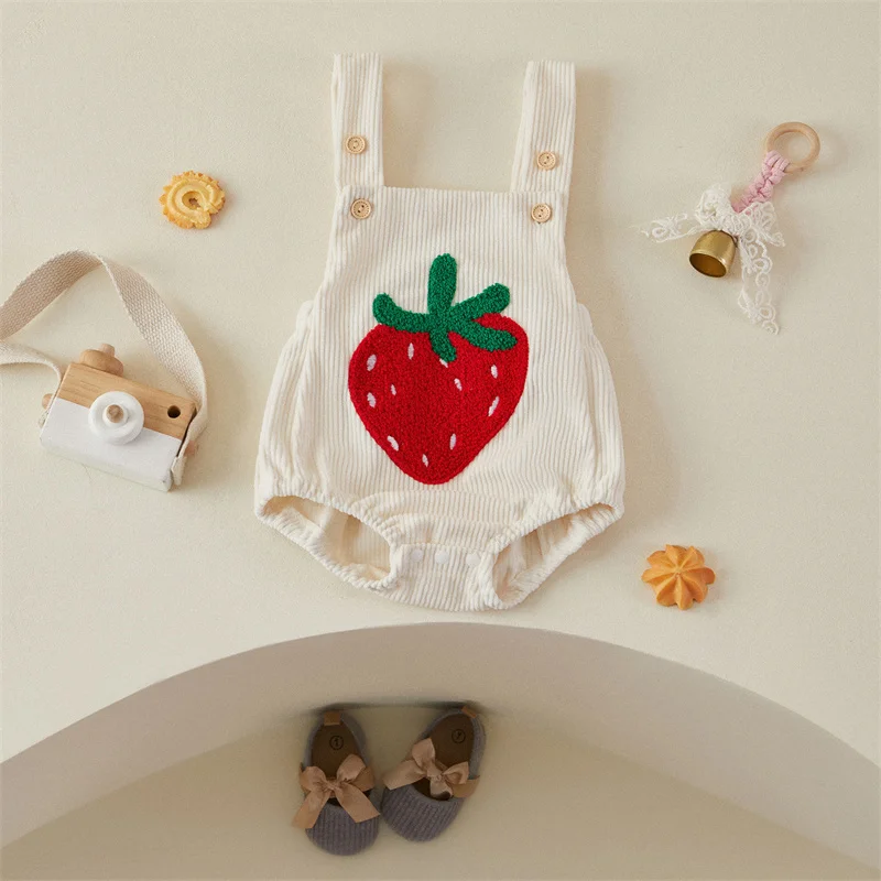 Tregren mameluco bebé niña arco iris fresa verano 0-18 meses - imagen 3