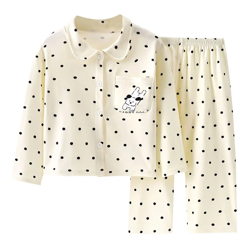 Trajes de pijamas para niños, ropa de noche de manga larga con animales bonitos, regalo para niñas y niños, ropa de casa - imagen 4