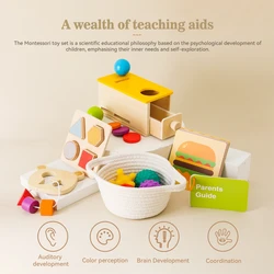 Juguete Montessori de madera para bebé – estimula sentidos infantiles