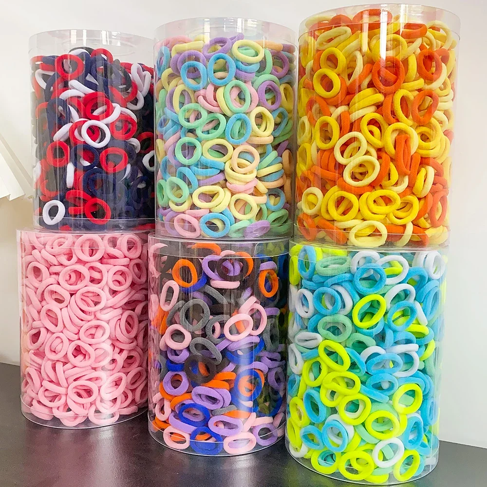 Coleteros elásticos para el pelo de niñas – Para sujetar, colores vivos - imagen 2