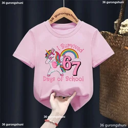 Camiseta infantil con estampado de unicornio Rainbow divertida