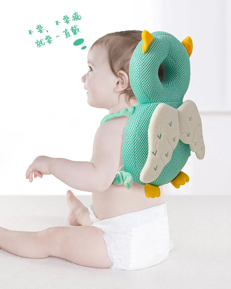 Protector de cabeza de bebé de verano, almohada de seguridad para niños pequeños, mochila de dibujos animados de algodón PP suave, cojín, casco de seguridad para niños