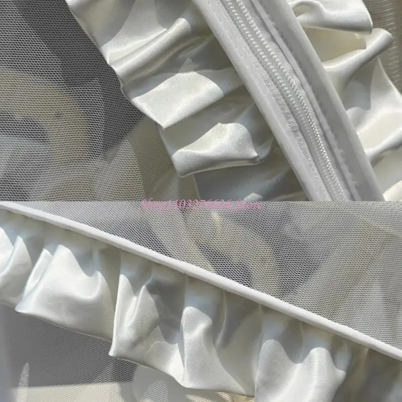 R6FD Neta mosca cobertura completa para cochecitos diseño adornos encaje fácil - imagen 3