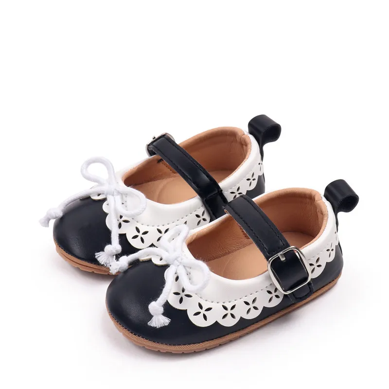 2025 nuevo bebé primavera otoño zapatos de cuna encantador Bowknot infantil cuero PU primeros caminantes suela de goma zapatos de vestir para niñas pequeñas - imagen 5