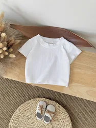 MILANCEL Camiseta de verano para bebé blanca holgada y cómoda