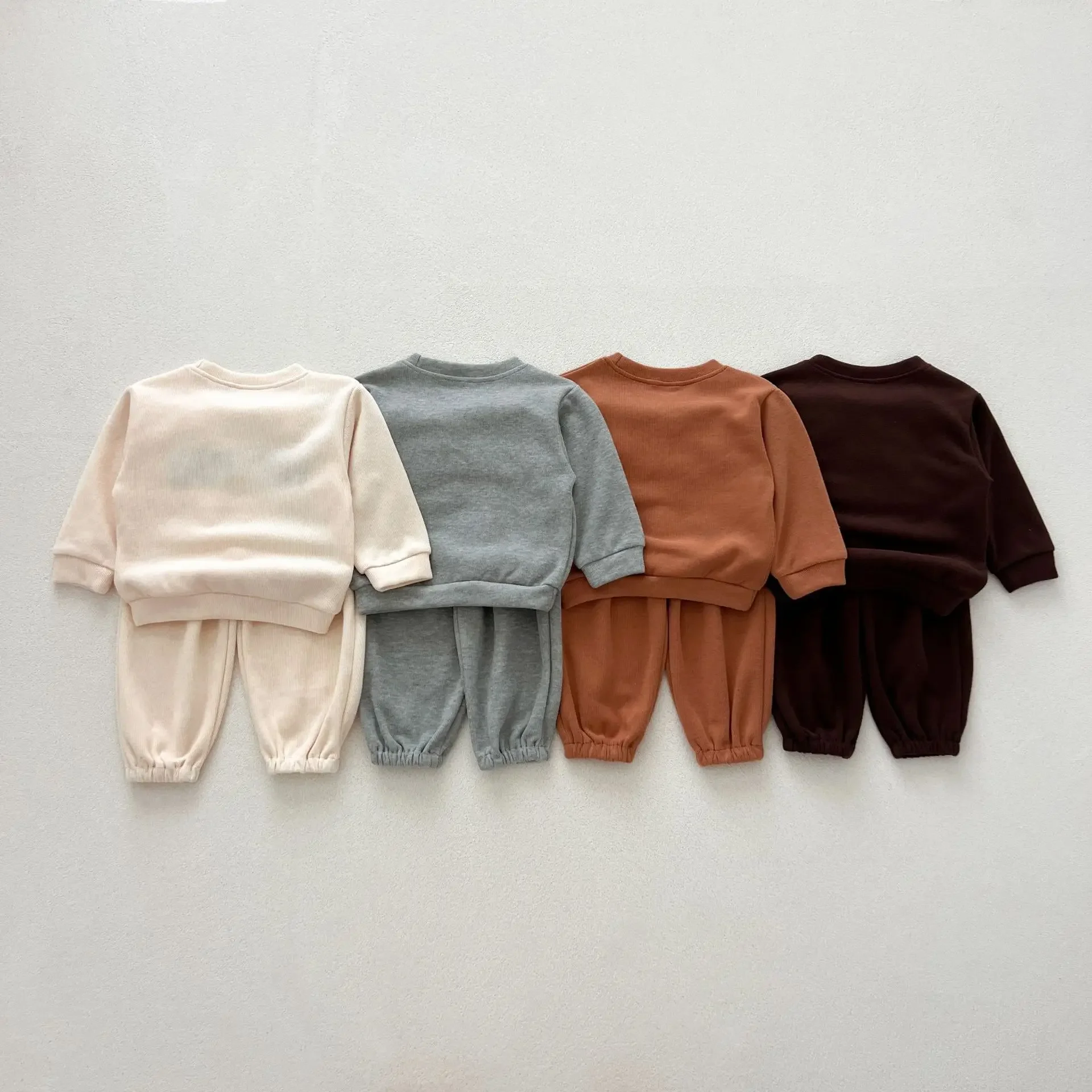 Milangel-Conjunto de sudadera Y pantalones para niños Y niñas, jersey con capucha Y letras para niños de 0 a 4 años, 2 piezas, novedad de otoño - imagen 2