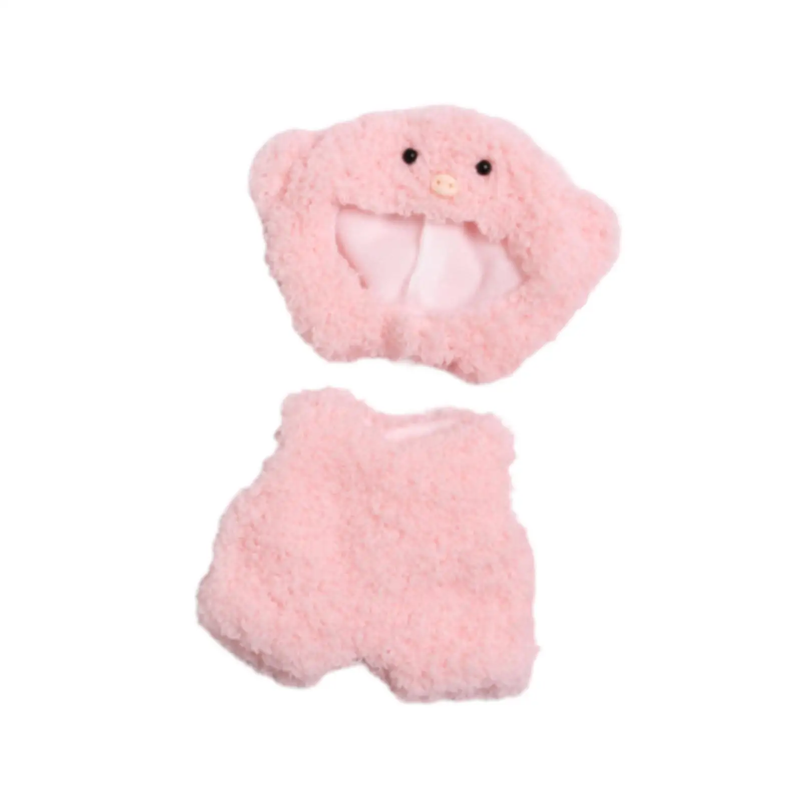Plush Figure Romper with Hat Clothing Fashion Photo Props for Kids DIY Dress Make Your Own Dolls for Flexibility 6.69 inch