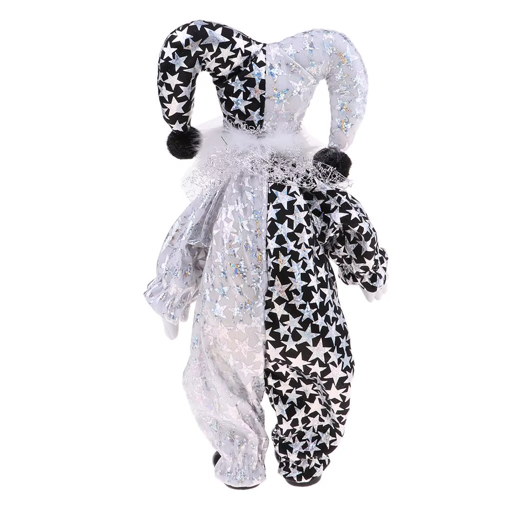 Muñeca de porcelana con payaso – Regalo infantil para Navidad - imagen 2