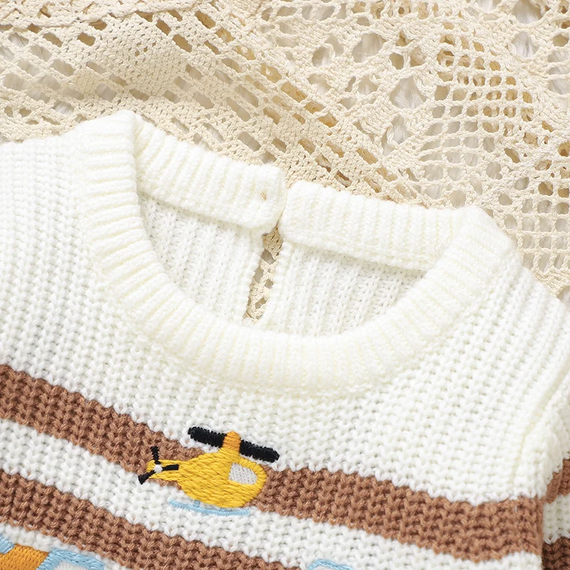 Jersey de punto otoño para niña – Cuello redondo y manga larga - imagen 5